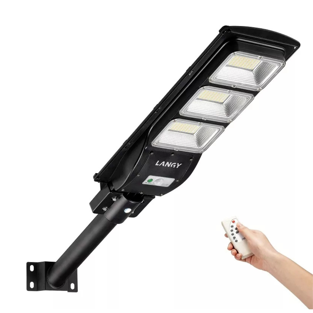 P1) FARO LED CON PANNELLO SOLARE LAMPIONE STRADALE 150W CON TELECOMANDO  FUNGO SJ-TA010 - Electroid