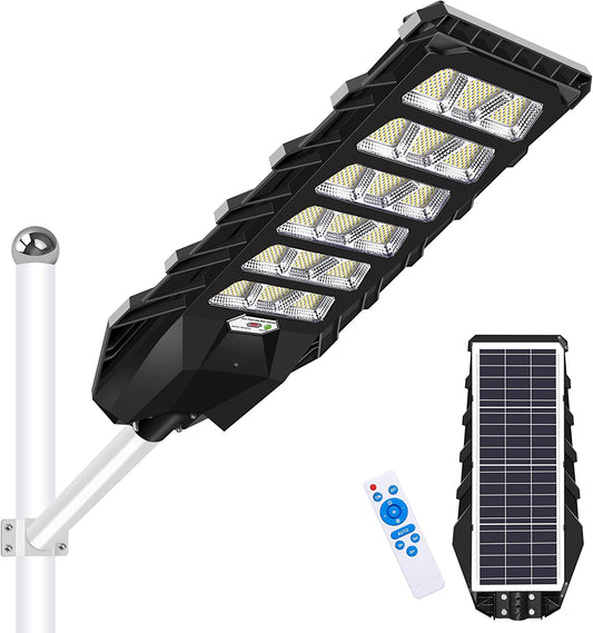 FARO LAMPIONE 500W LED CON PANNELLO SOLARE LAMPIONE STRADALE E TELECOM –  wiisolar