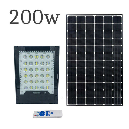 FARO LED 200W PANNELLO SOLARE LUCE FREDDA RGB CARICA VISIBILE CON TELECOMANDO