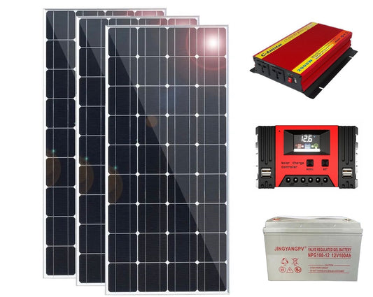 KIT FOTOVOLTAICO COMPLETO 1.5KW CON ACCUMULO CASA,CAMPER,IMBARCAZIONI,