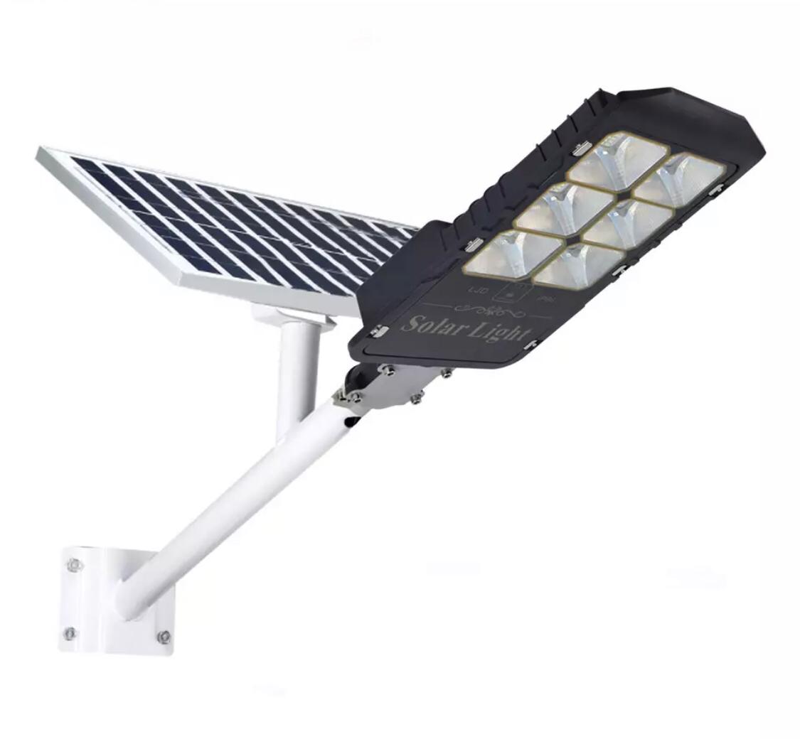 FARO LAMPIONE 500W LED CON PANNELLO SOLARE LAMPIONE STRADALE E TELECOMANDO