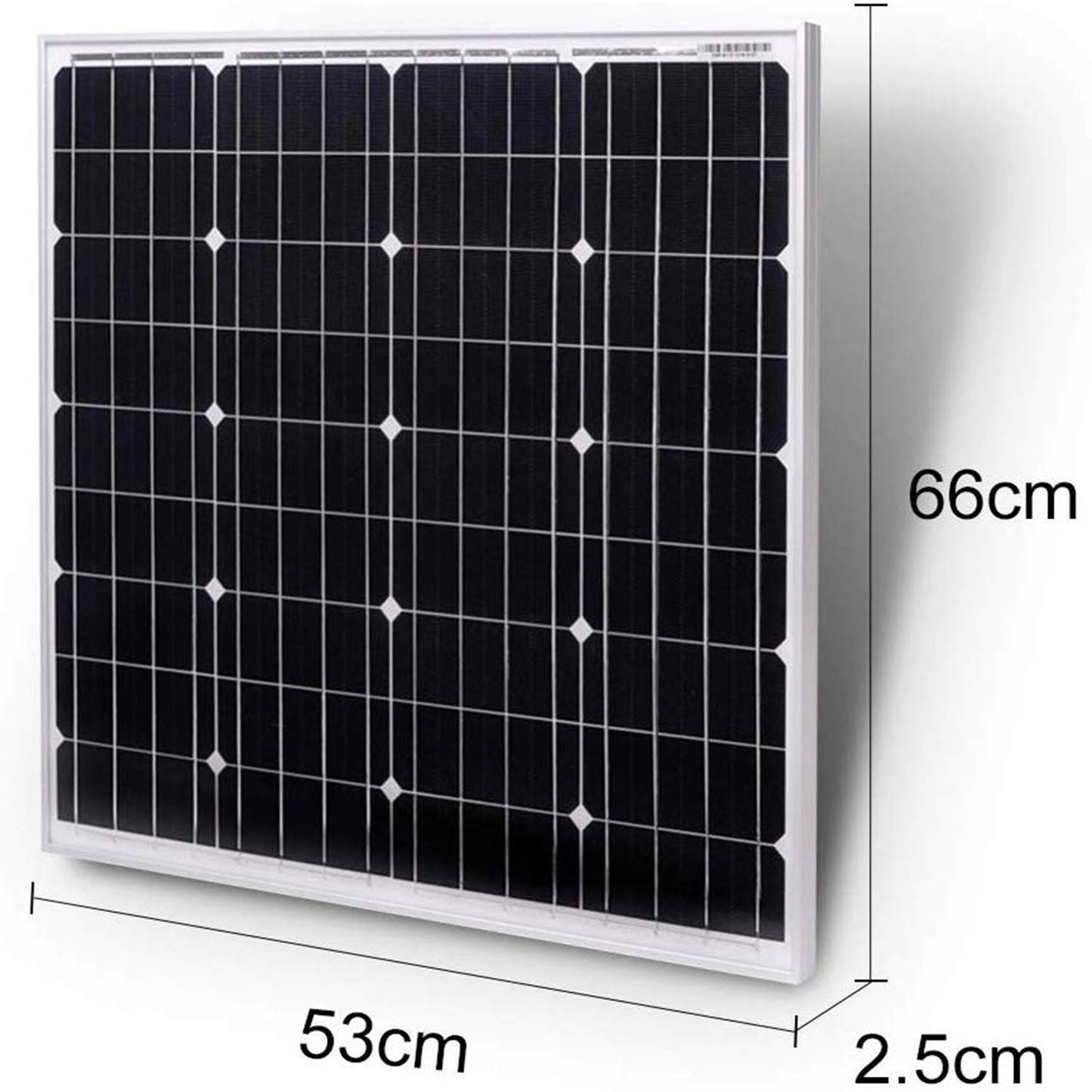 PANNELLO FOTOVOLTAICO SOLARE 50W 18V MONOCRISTALLINE ENERGIA SOLARE