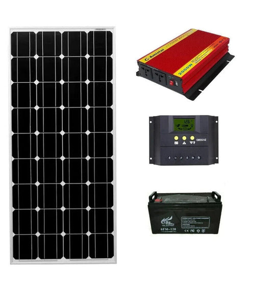 KIT FOTOVOLTAICO 1KW DI ACCUMULO GIORNALIERO PER CASA IMBARCAZIONI CAMPER