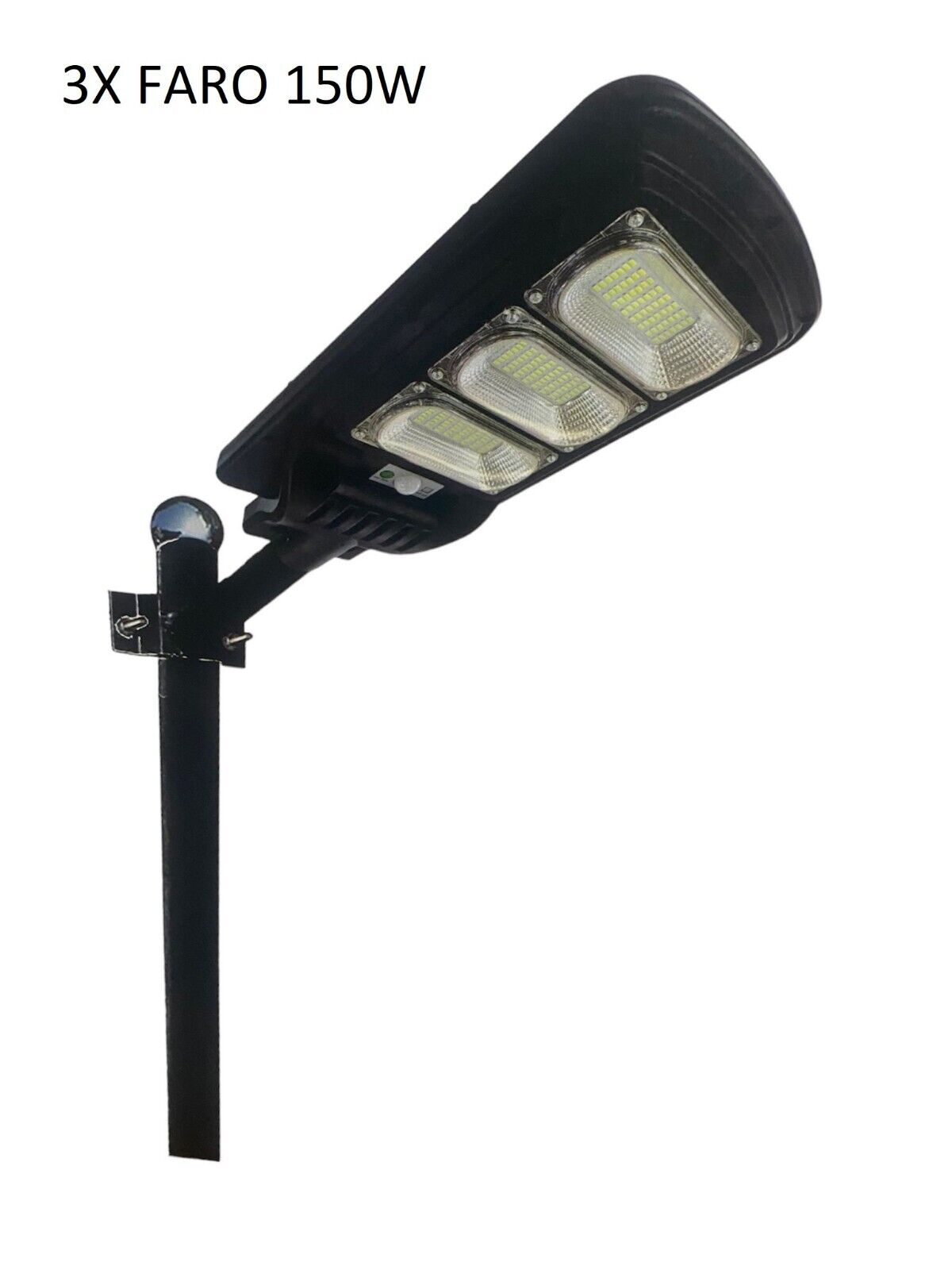 3X Lampione con Pannello Solare 150W Monocristallino Led Esterno Telecomando