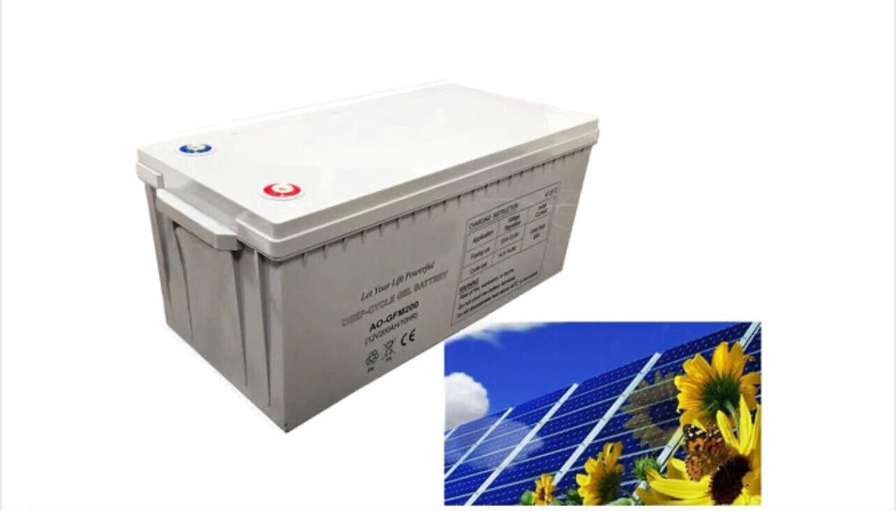 Batteria per Pannelli Fotovoltaici 200AH 12V 10HR per Ruota Motrice N200