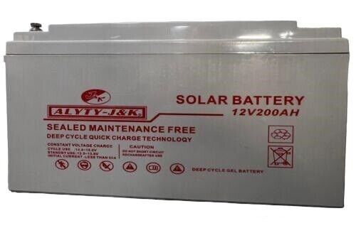 Batteria 200ah 12vl per kit fotovoltaico pannelli energia solare camper nautica