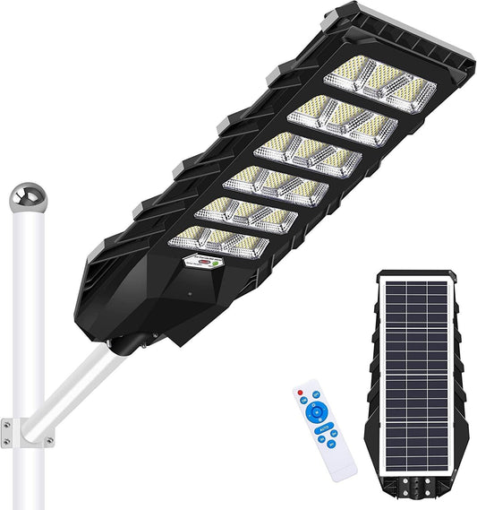 Faro Stradale Lampione con Pannello Solare 600W da Esterno Impermeabile